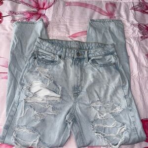 American Eagle Outfitters Light Blue Distressed Jeans